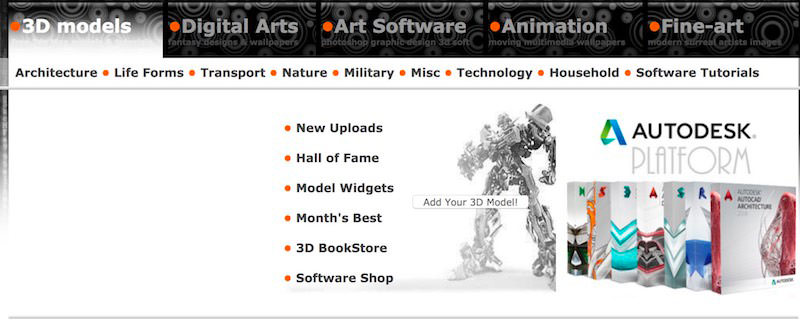 50 Sites to Download Free 3D Models – Best Of